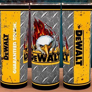 Dewalt Tools American Bald Eagle Guaranteed Tough Mechanic Cup Mug Tumbler 20oz